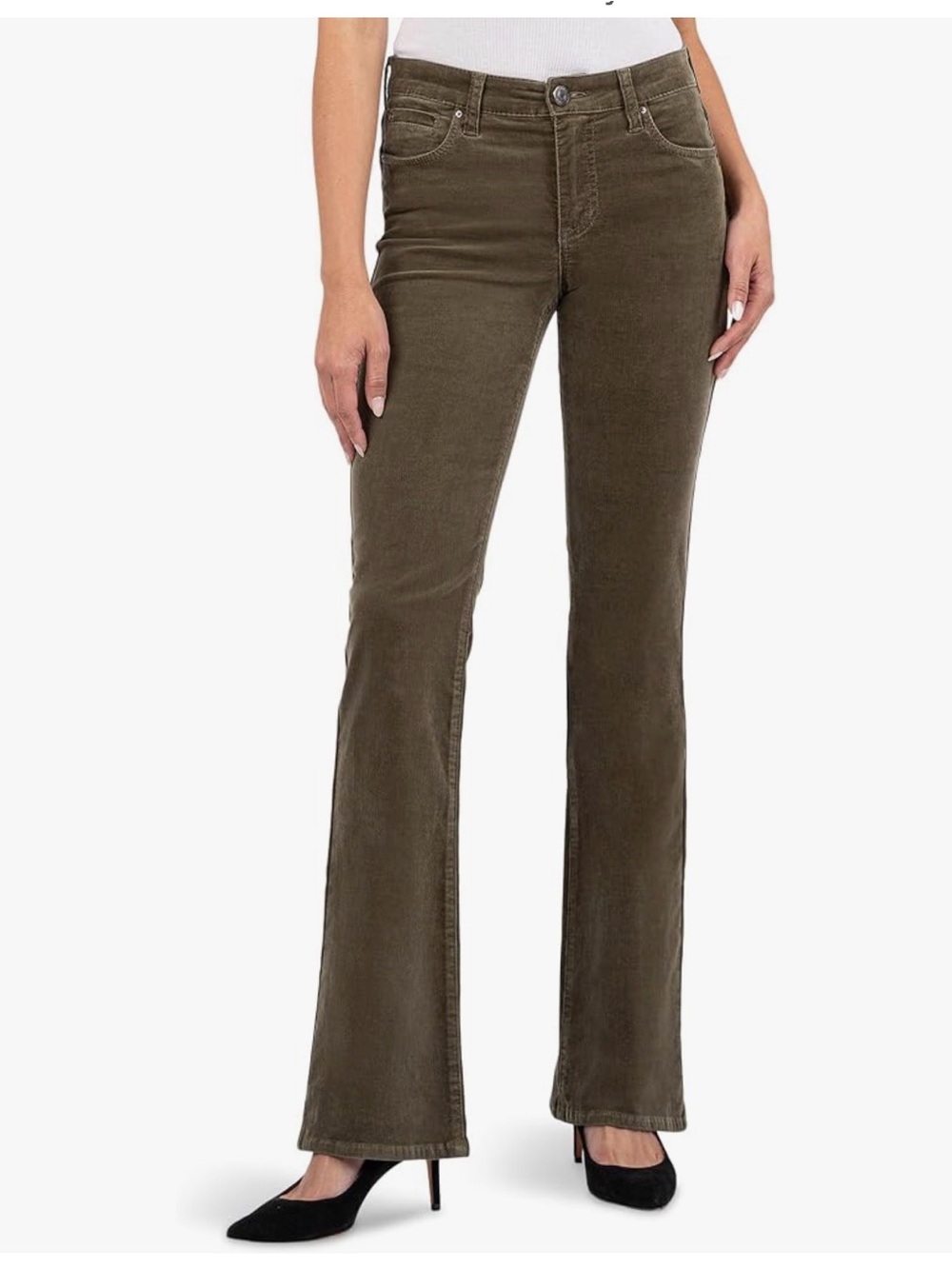 Kut from the Kloth Olive Corduroy Bootcut Jeans